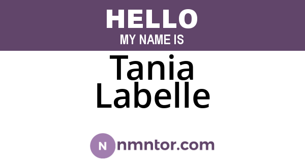 Tania Labelle