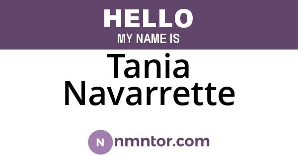 Tania Navarrette