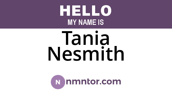 Tania Nesmith