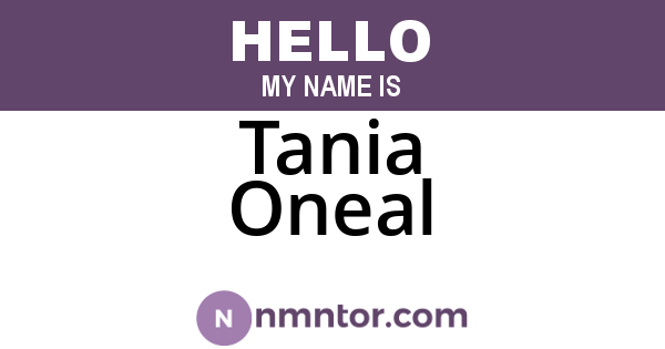 Tania Oneal