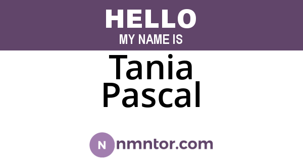 Tania Pascal