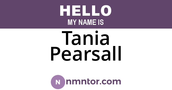 Tania Pearsall