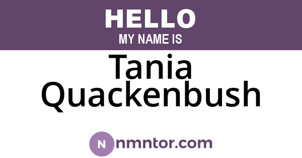 Tania Quackenbush