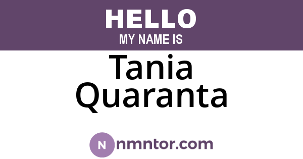 Tania Quaranta