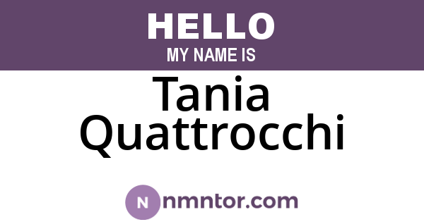 Tania Quattrocchi