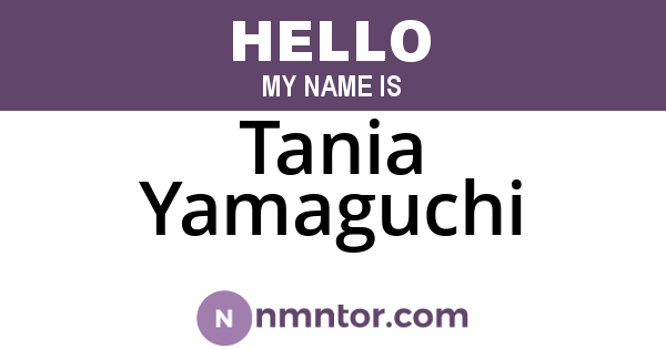 Tania Yamaguchi