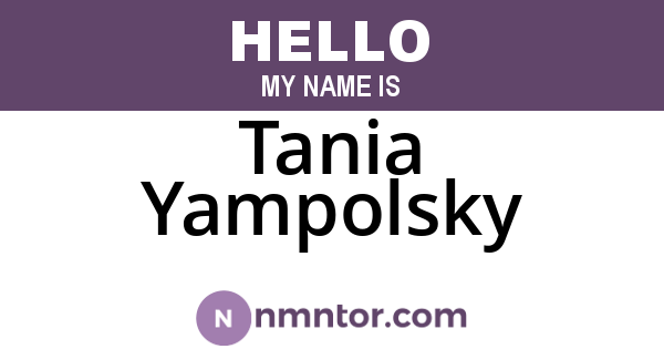 Tania Yampolsky