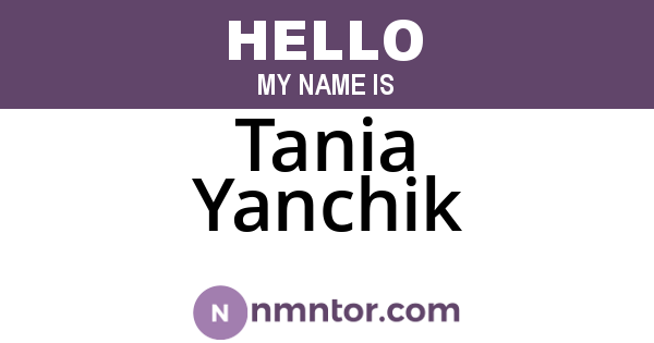 Tania Yanchik
