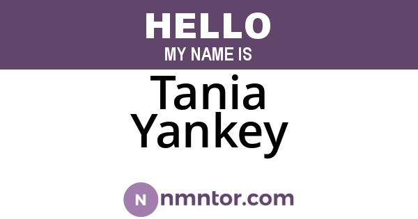 Tania Yankey