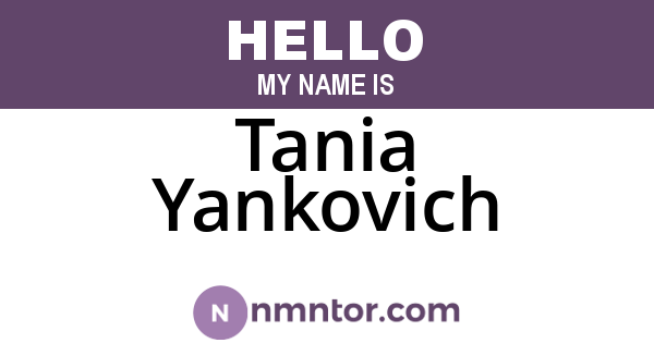 Tania Yankovich