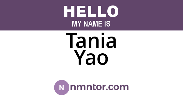 Tania Yao