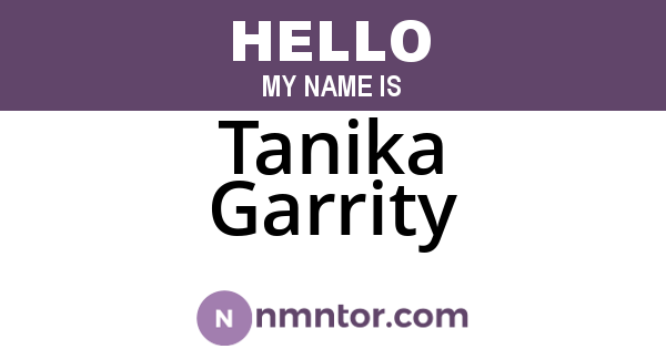 Tanika Garrity
