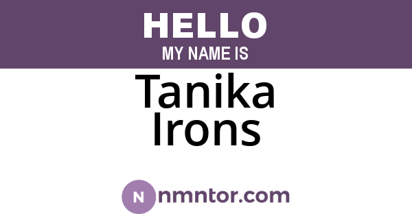 Tanika Irons