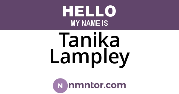 Tanika Lampley