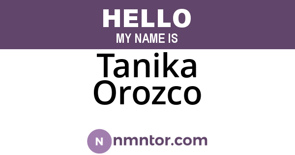 Tanika Orozco