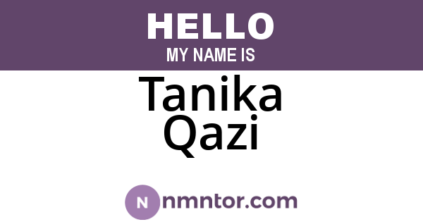 Tanika Qazi