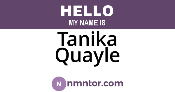 Tanika Quayle