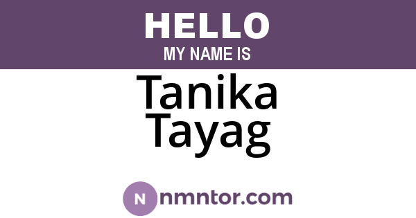 Tanika Tayag