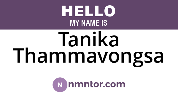 Tanika Thammavongsa