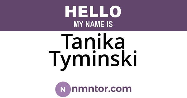 Tanika Tyminski