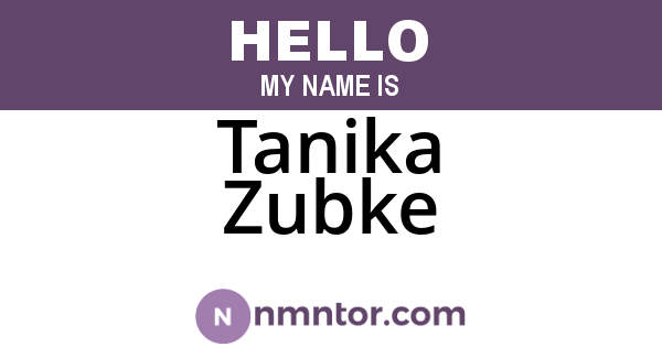 Tanika Zubke