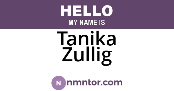 Tanika Zullig