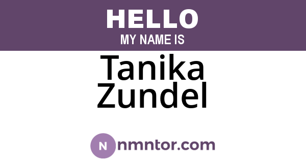 Tanika Zundel