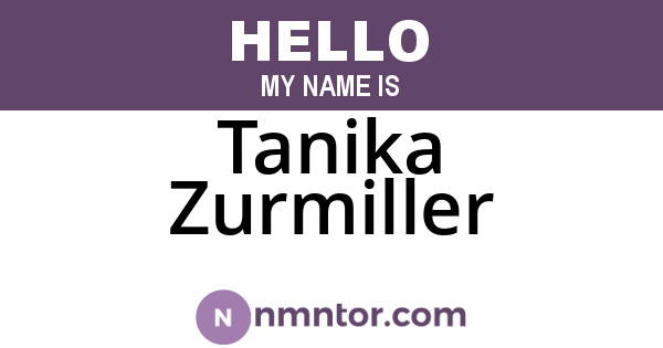 Tanika Zurmiller
