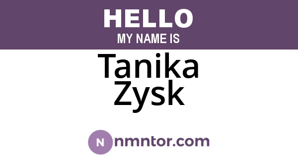 Tanika Zysk