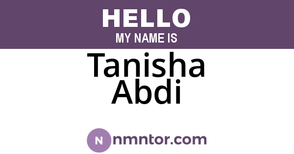 Tanisha Abdi