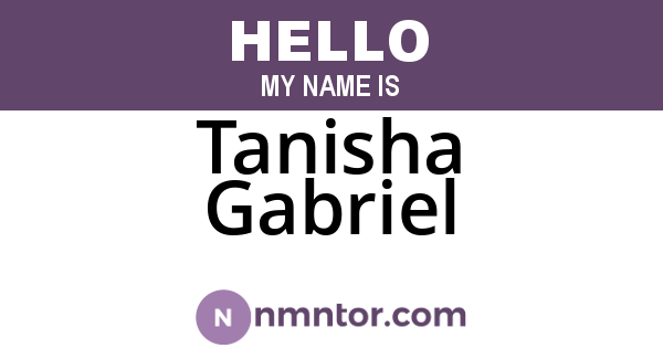 Tanisha Gabriel