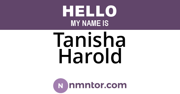Tanisha Harold