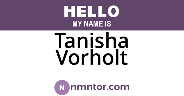 Tanisha Vorholt