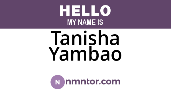 Tanisha Yambao
