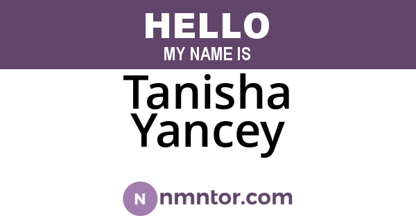 Tanisha Yancey