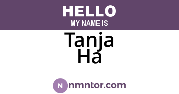 Tanja Ha