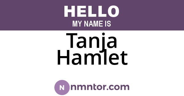 Tanja Hamlet
