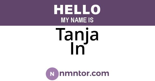 Tanja In