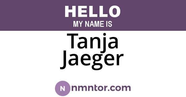 Tanja Jaeger
