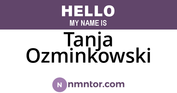 Tanja Ozminkowski