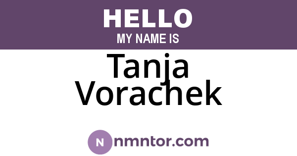 Tanja Vorachek