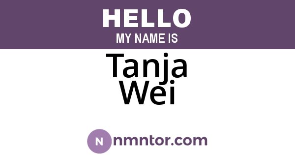Tanja Wei