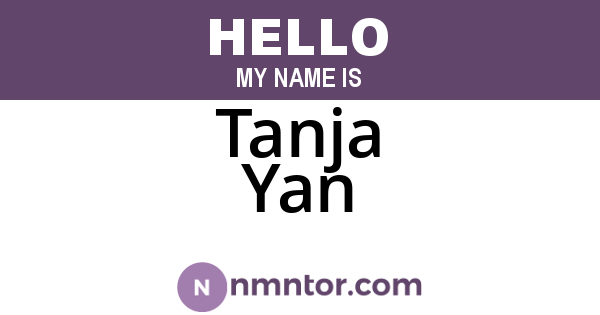 Tanja Yan