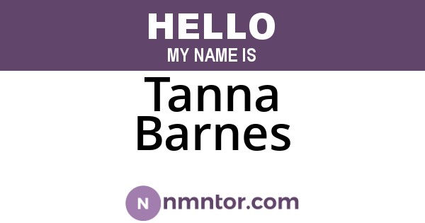 Tanna Barnes