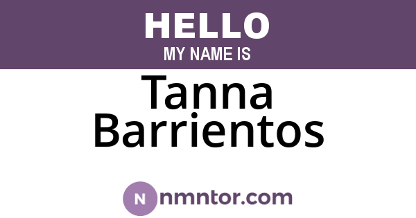 Tanna Barrientos