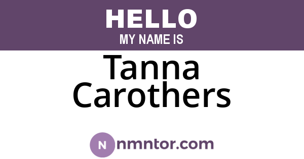 Tanna Carothers