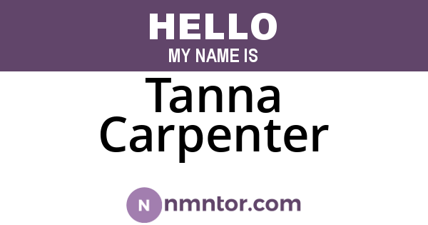 Tanna Carpenter