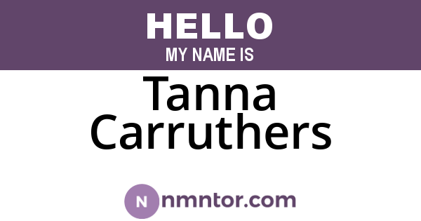 Tanna Carruthers