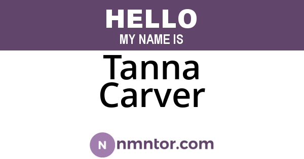 Tanna Carver