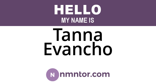 Tanna Evancho